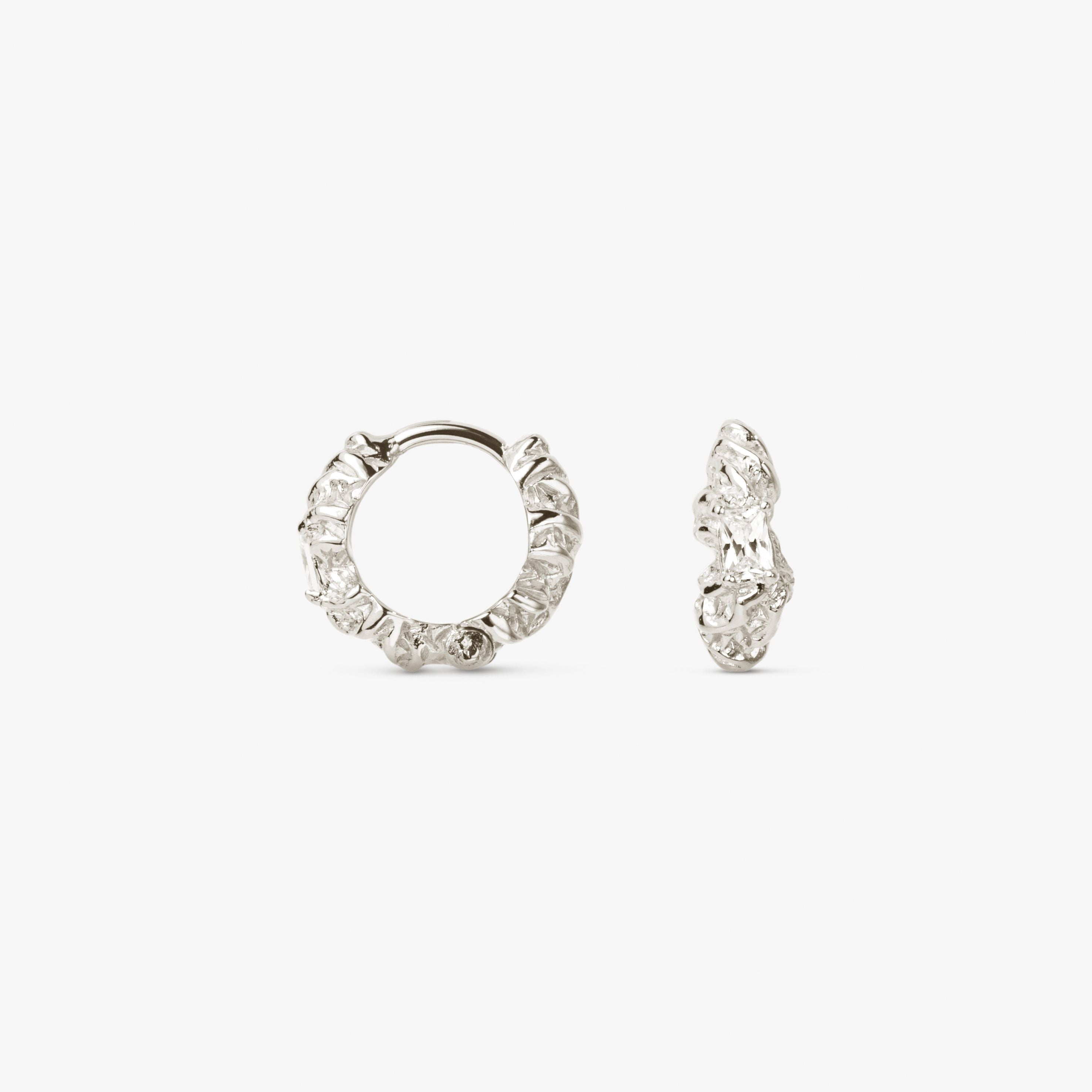 Small Flare Zebra Hoops
