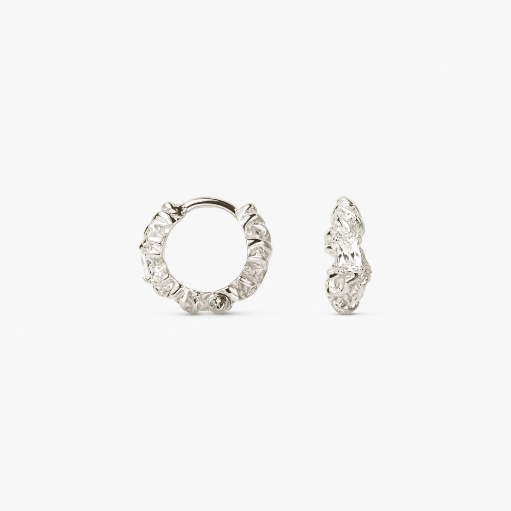 Small Flare Zebra Hoops