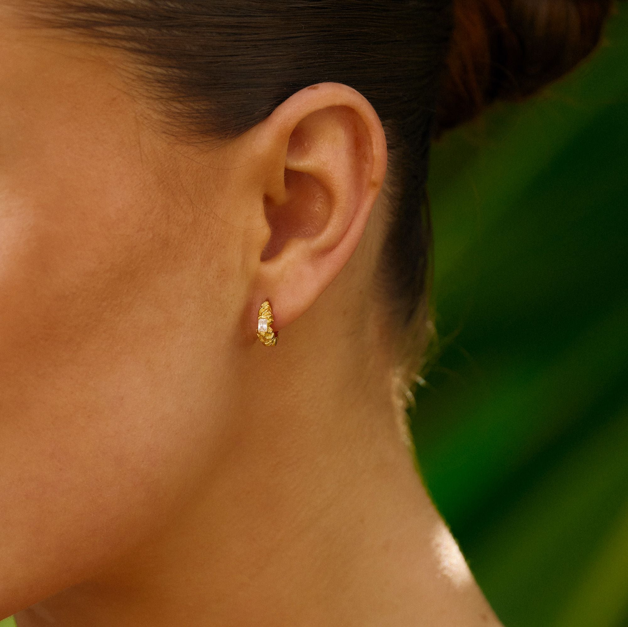 Small Flare Zebra Hoops