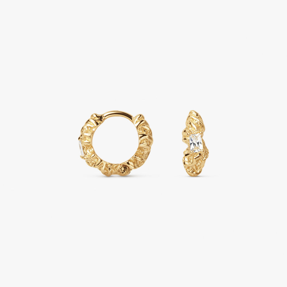 Small Flare Zebra Hoops