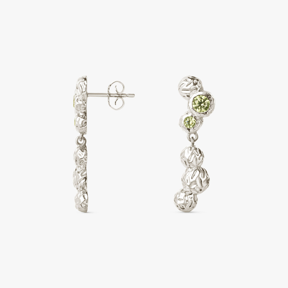 Wavy Gem Dots Earrings