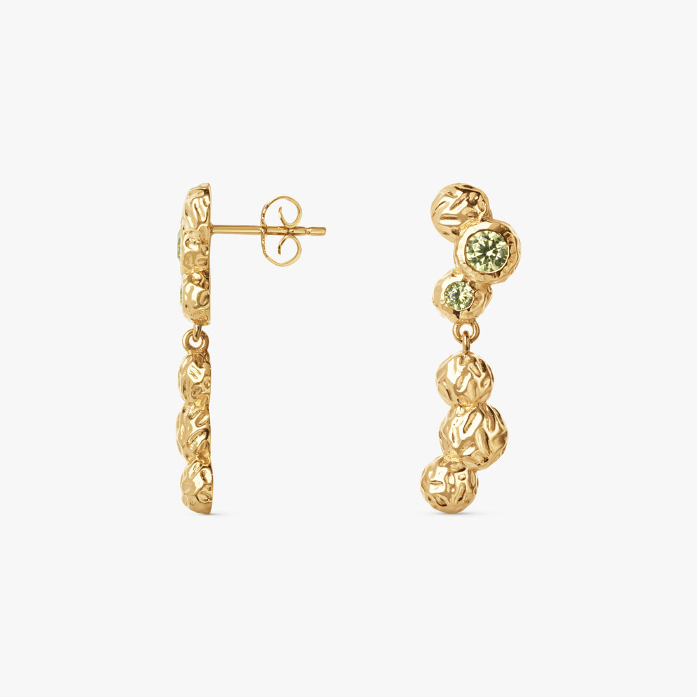 Wavy Gem Dots Earrings