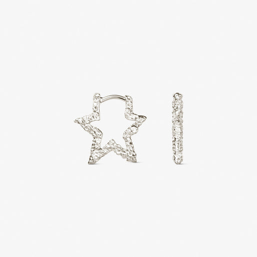 Medium Star Sparkly Hoops