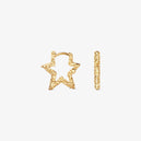 Medium Star Sparkly Hoops