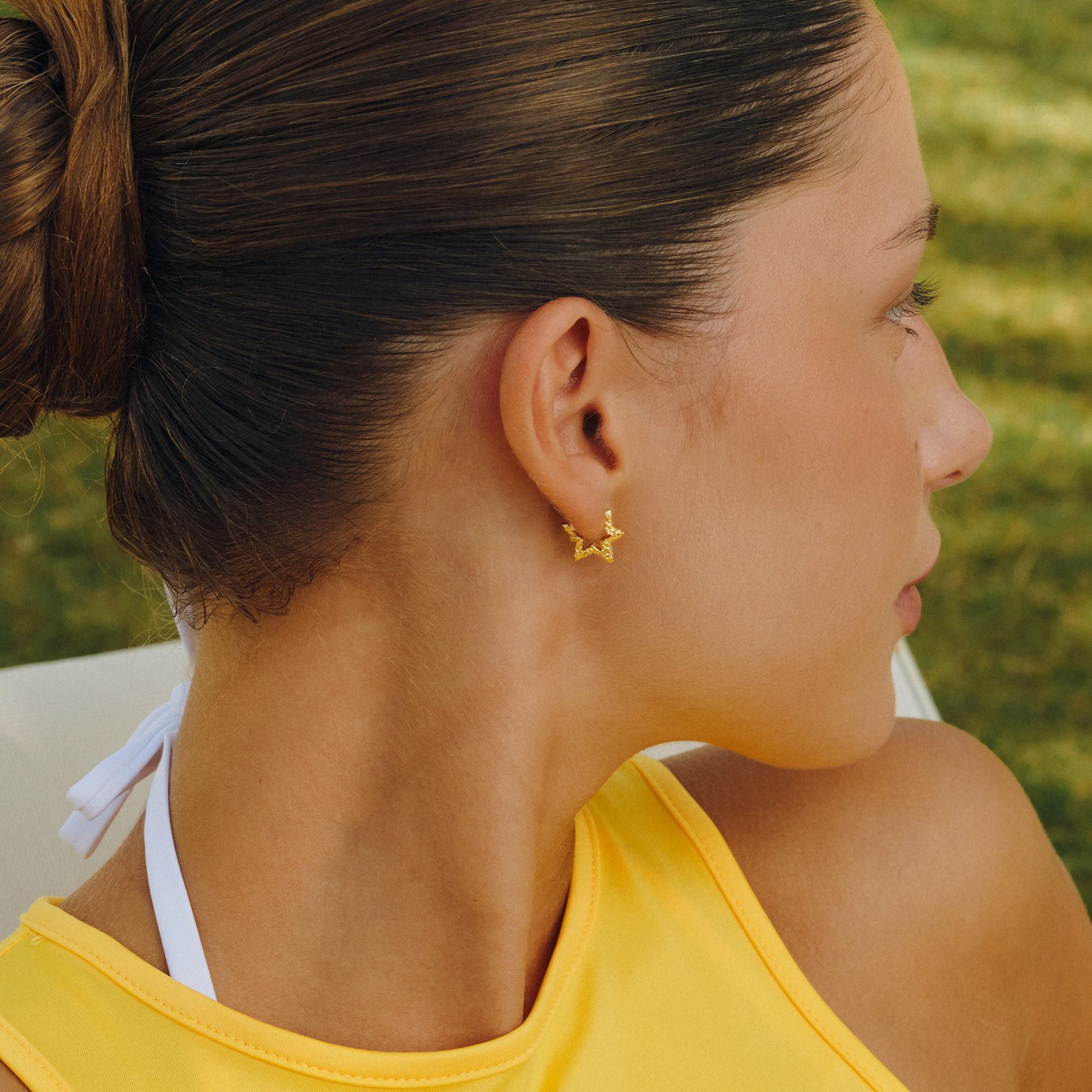 Mini Star Sparkly Hoops