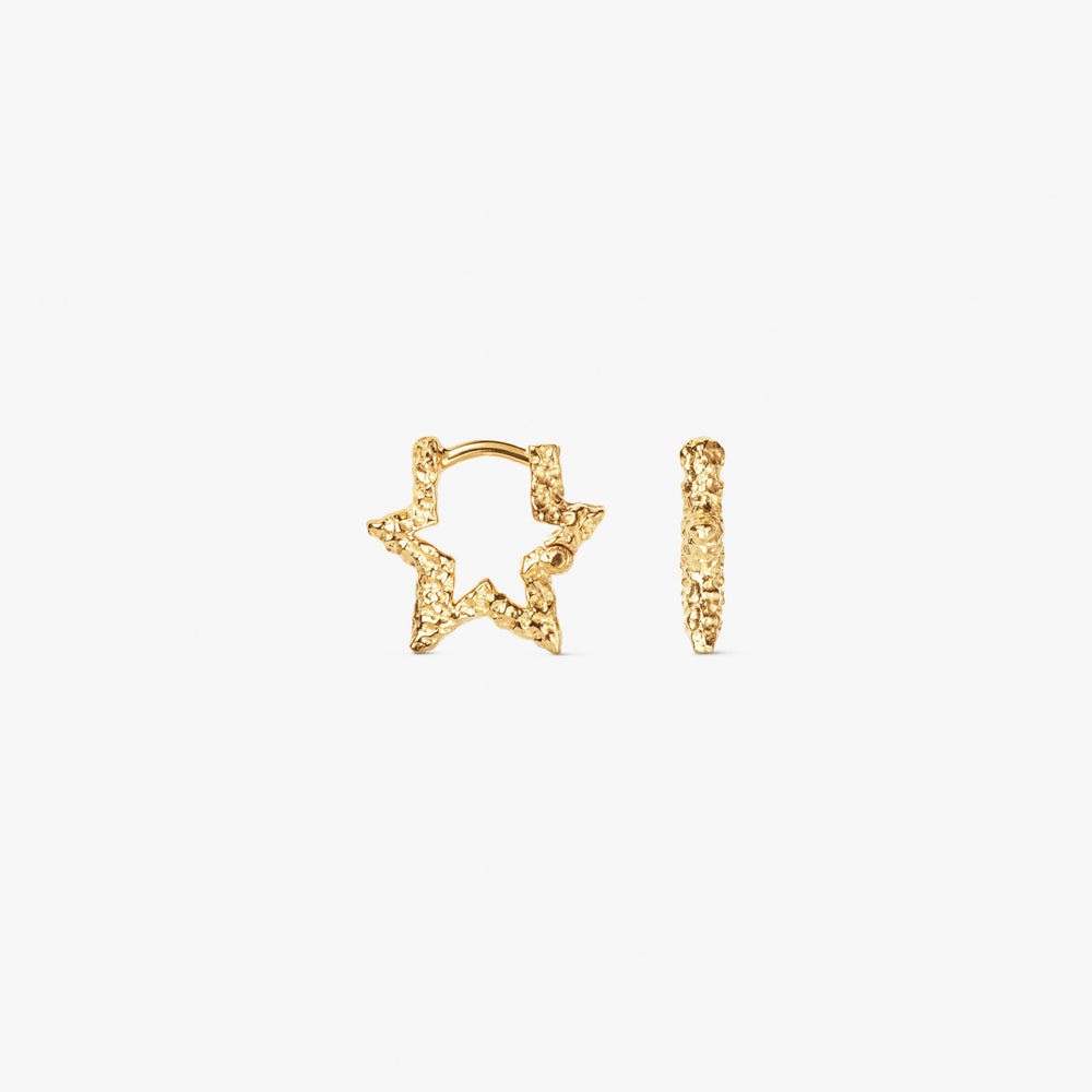 Mini Star Sparkly Hoops