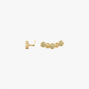 Rounded Gem Dots Earclimbers - Left ear