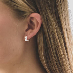 Small Edgy Silicium Earrings