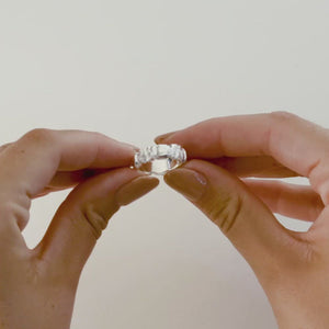 Large Looped Silicium Ring