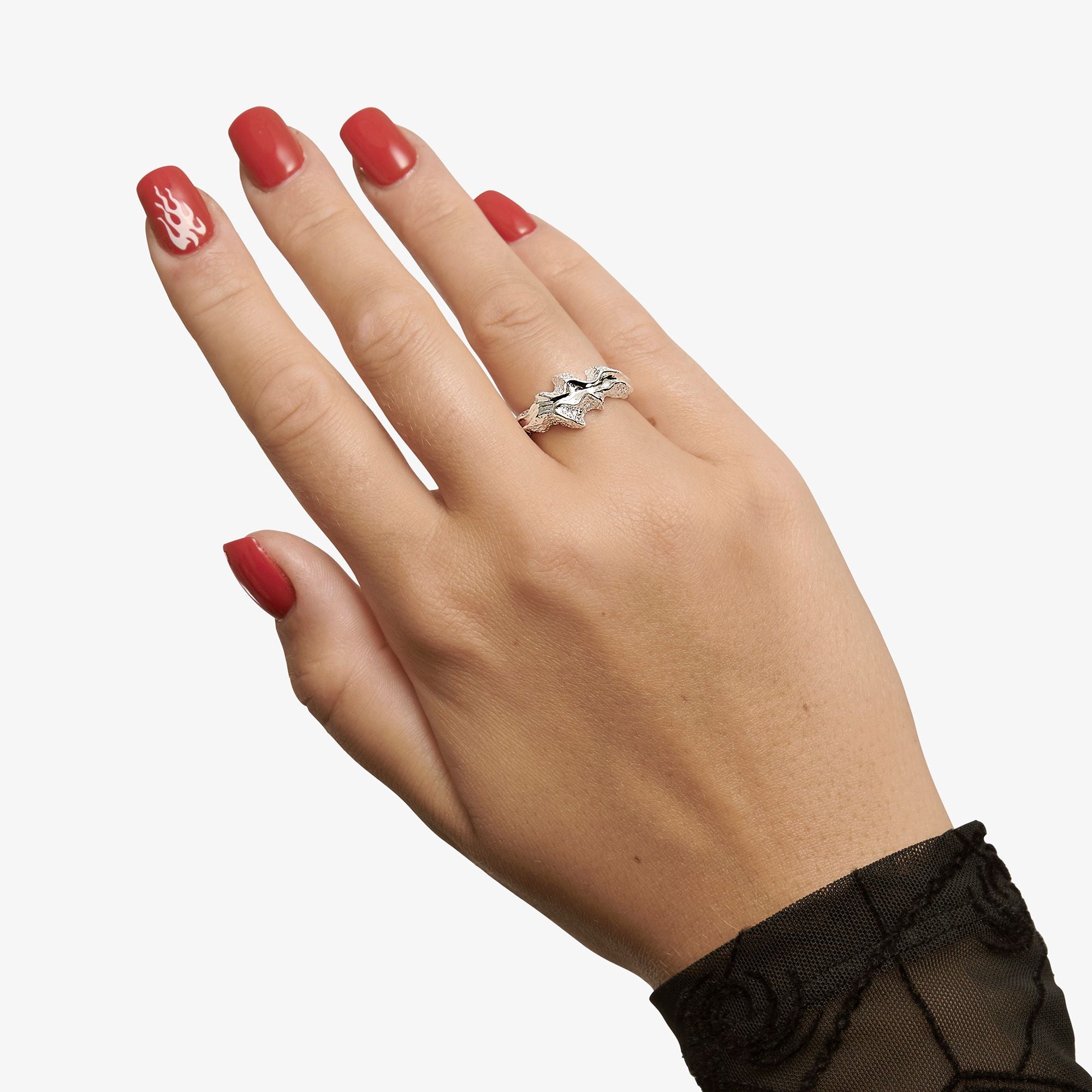 Small Inferno Flames Ring