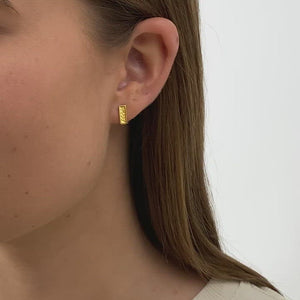 Small Square Tekstur Earrings