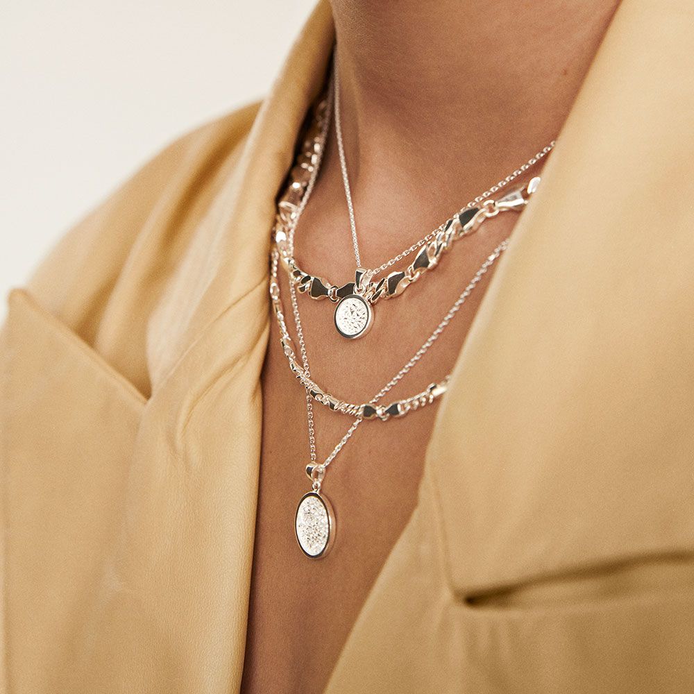 Mini Round Tekstur Necklace